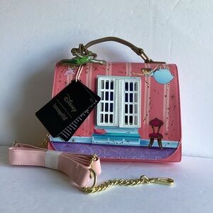 Disney Loungefly Peter Pan You Can Fly 70th Anniversary Crossbody Bag Pink NWT